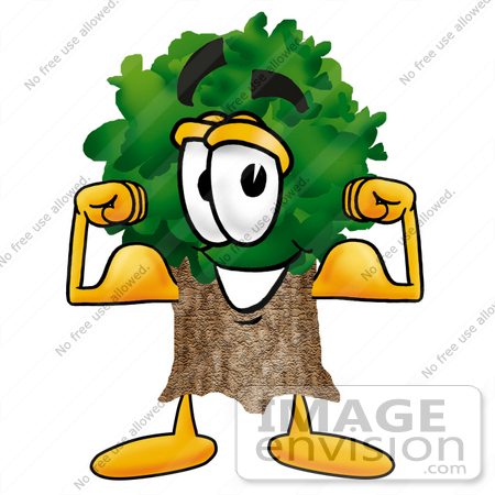 Tree with Muscles Clip Art