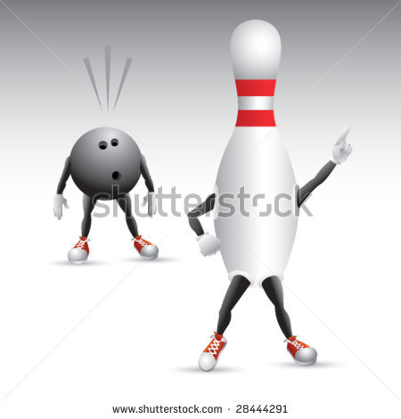 Vector Bowling Pin Splash