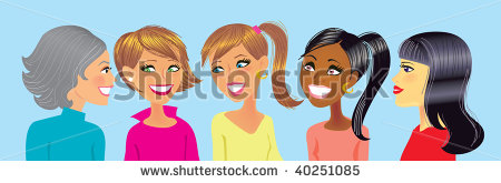 Vector Group of Diverse Women