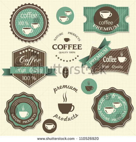 Vector Vintage Labels Coffee