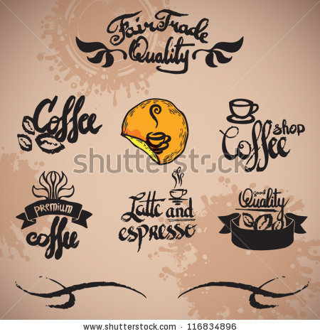 Vector Vintage Labels Coffee