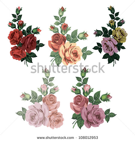 Vector Vintage Roses