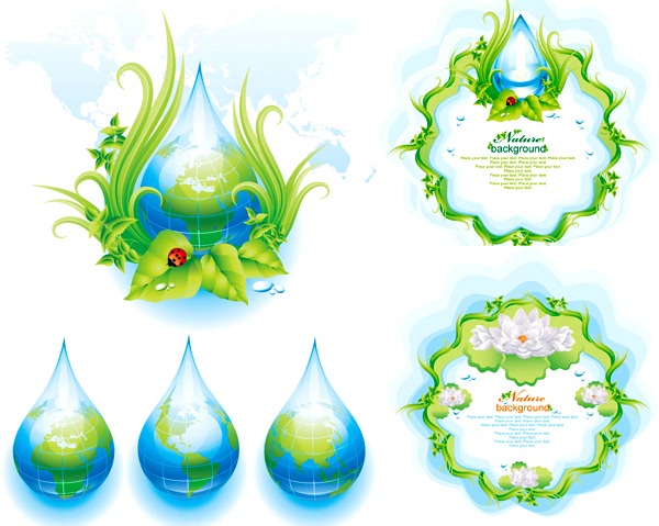 Vector Waterdrops Icons