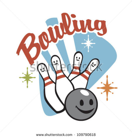 Vintage Bowling Clip Art