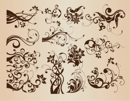Vintage Floral Vector Design Elements Vintage Floral Vector Design Elements