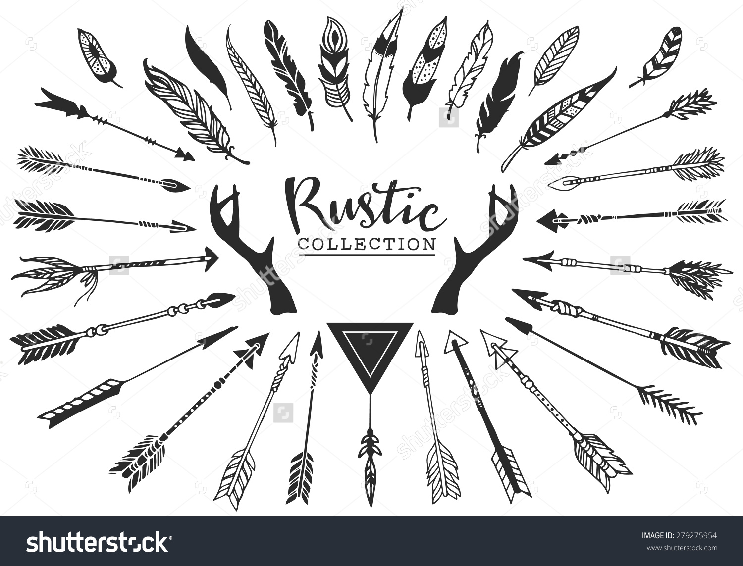 Vintage Hand Drawn Arrow Vector