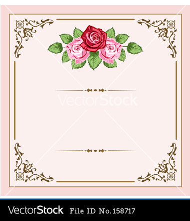Vintage Rose Vector Art