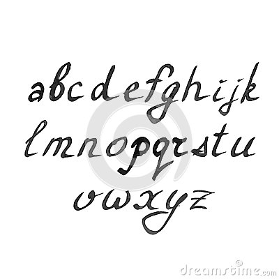 Watercolor Font Alphabet