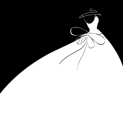 Wedding Dress Silhouette Vector