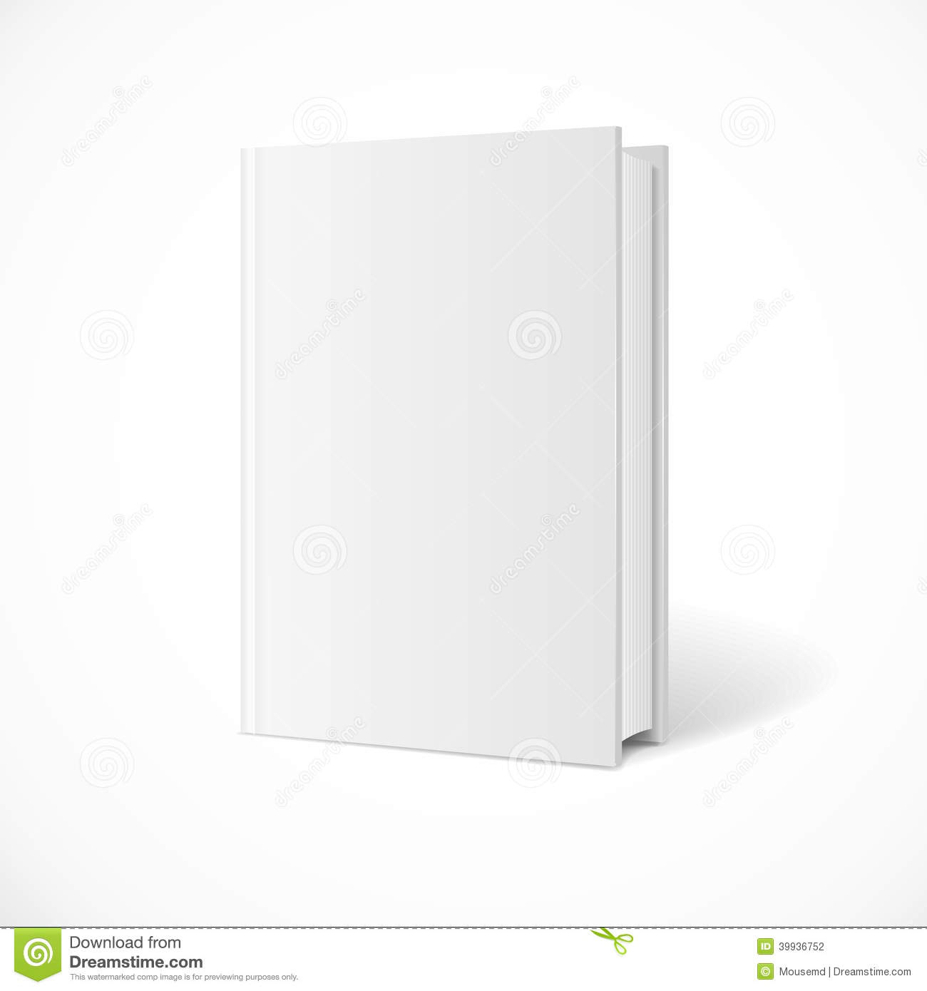 White Blank Book Cover Templates