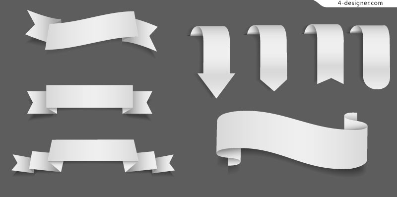 White Ribbon Vector White Ribbon Vector