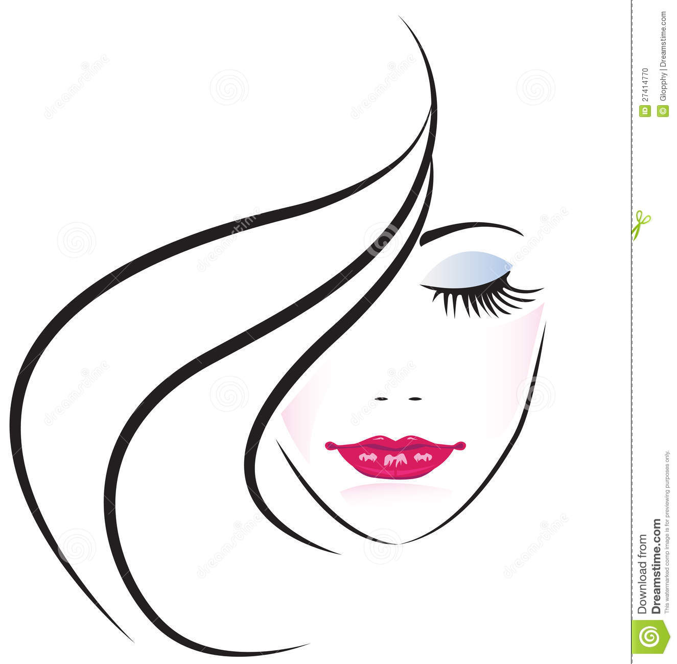 Women Face Vector Logo