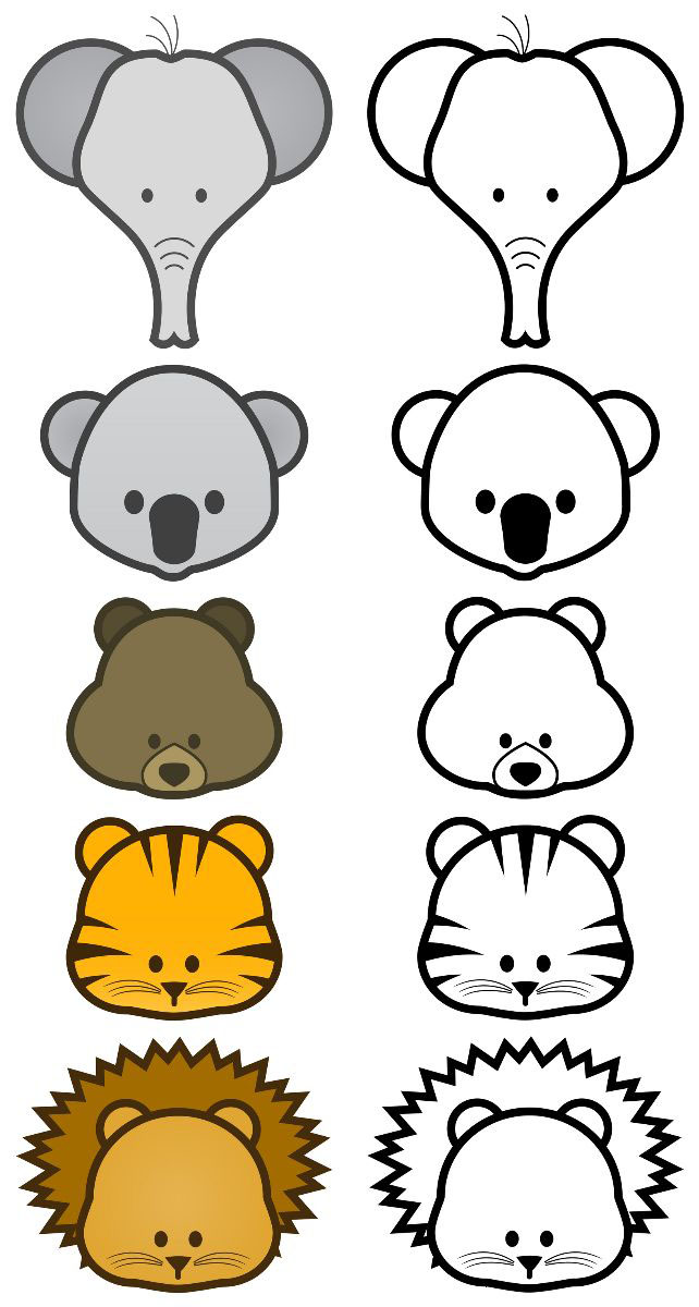 Zoo Animal Craft Stick Puppets Templates