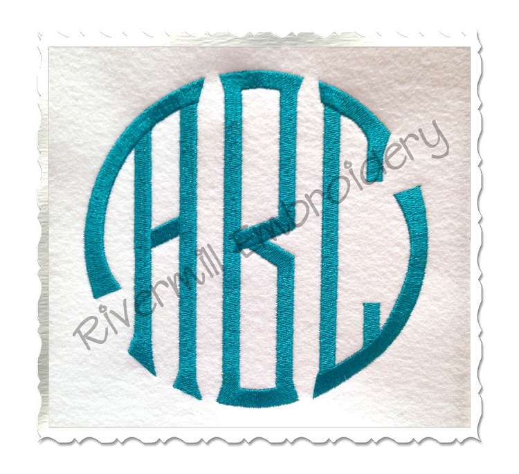 3 Letter Monogram Fonts Machine Embroidery