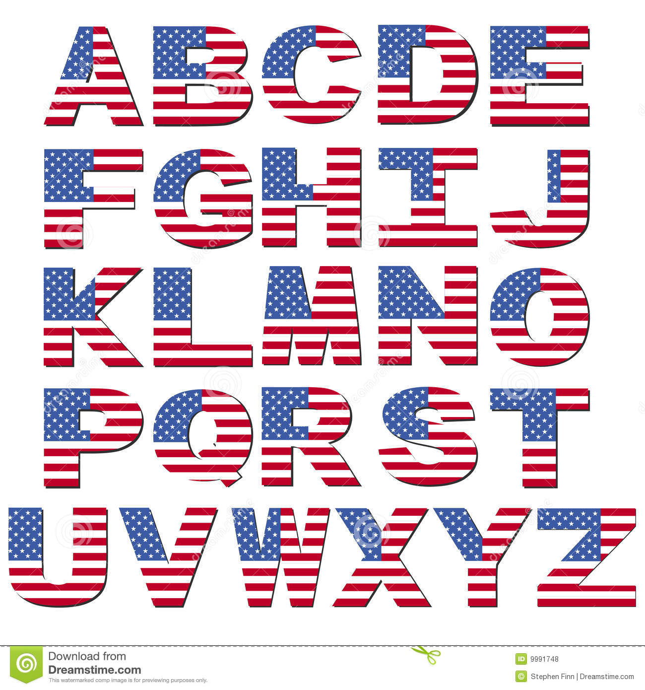 American Flag Font Free