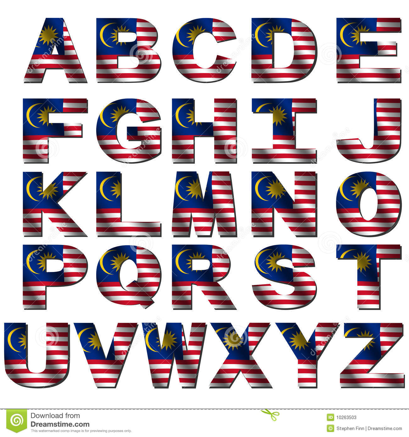 American Flag Font