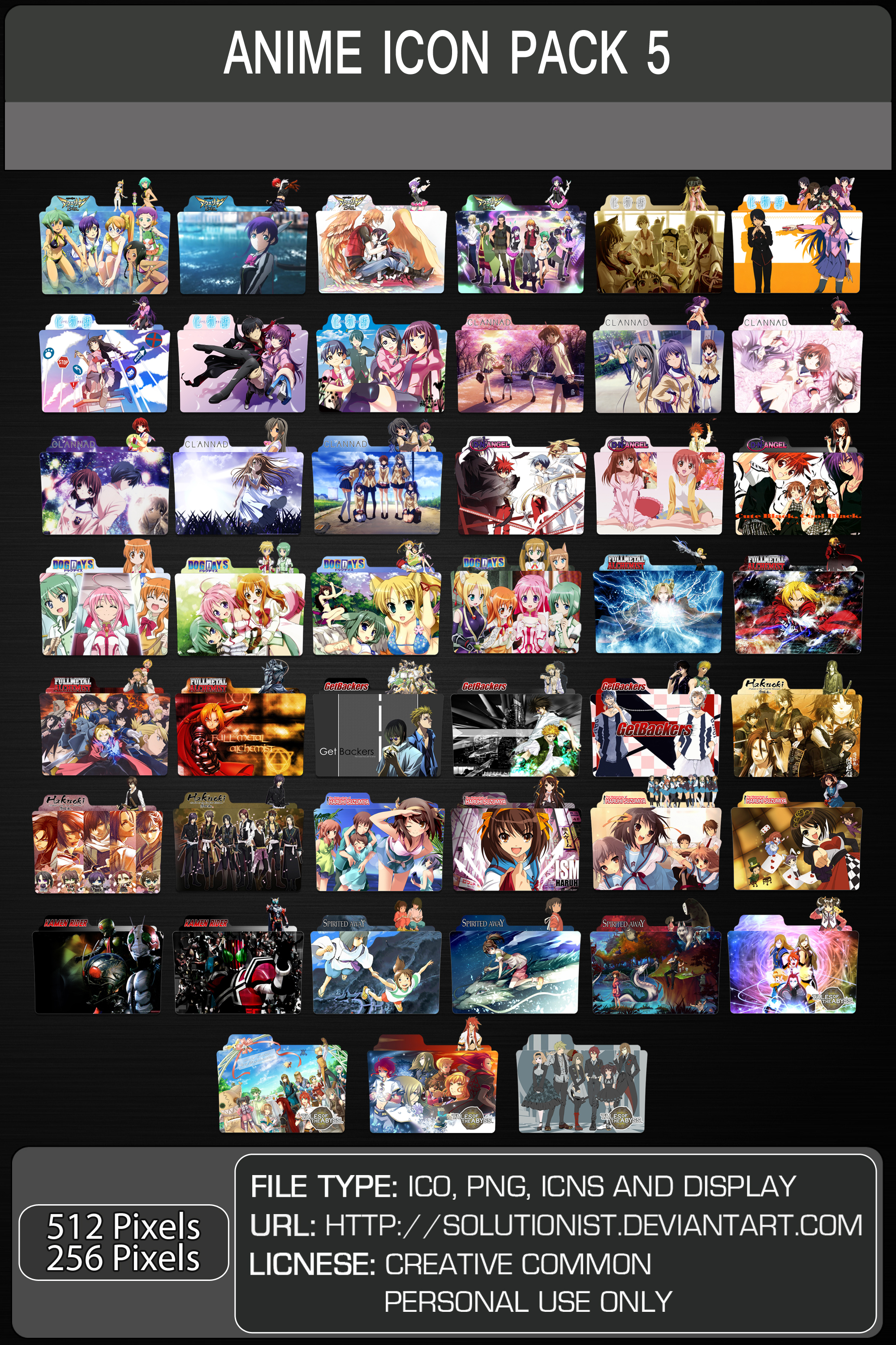 Anime Folder Icon Pack