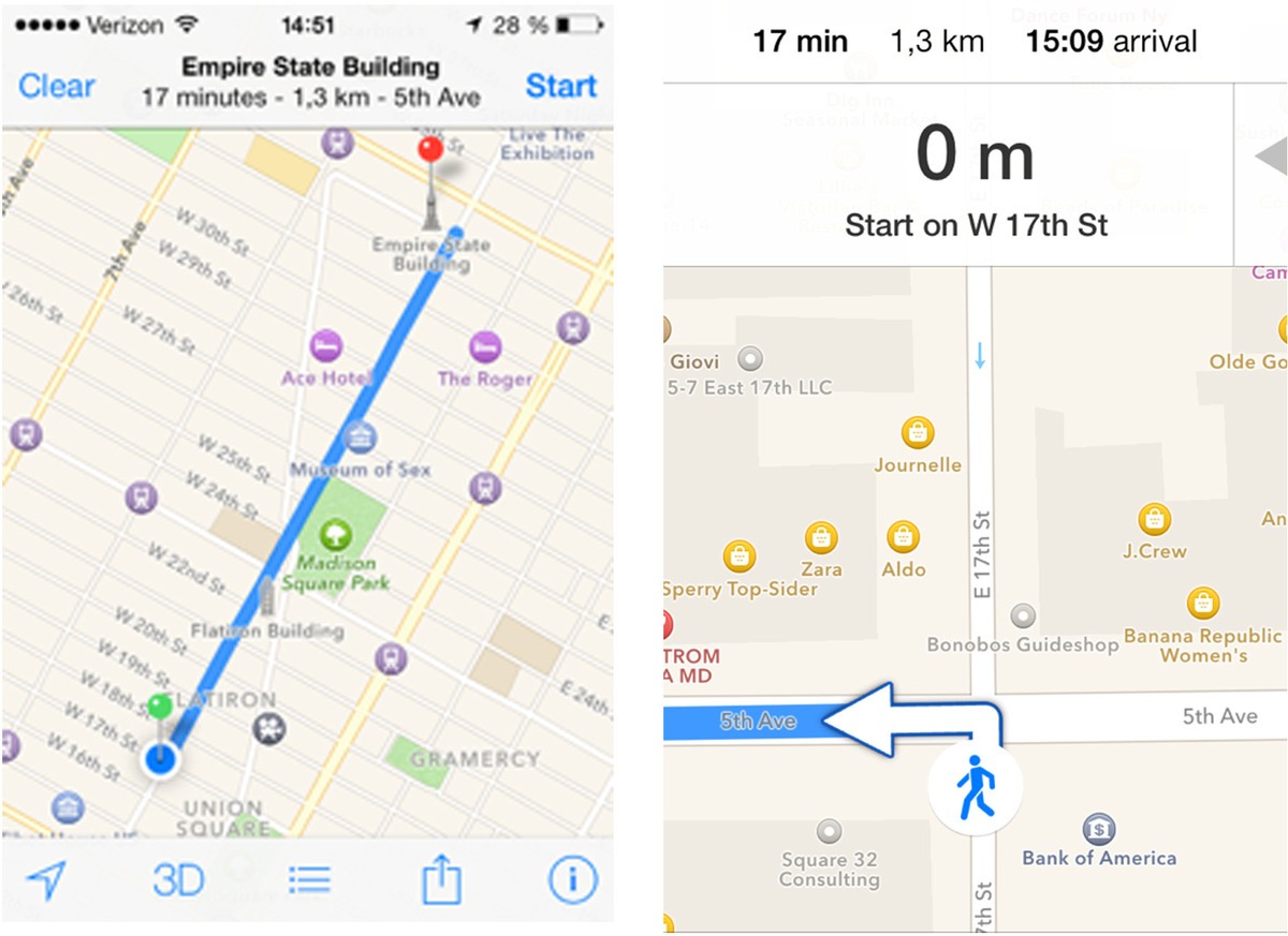 Apple Maps Directions