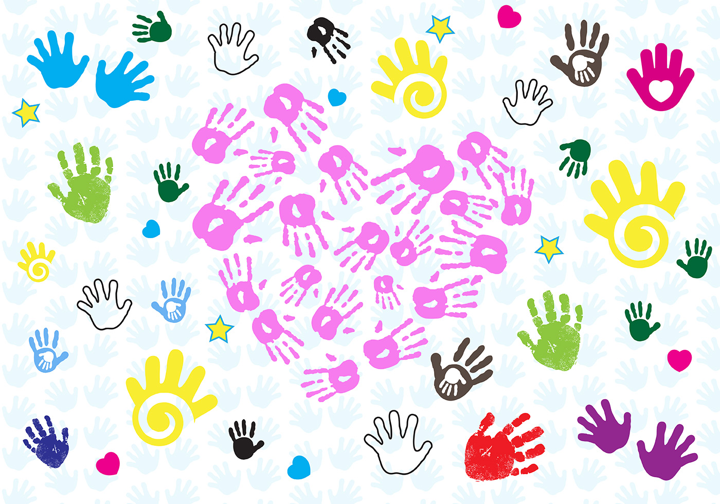 Baby Handprint Vector Baby Handprint Vector