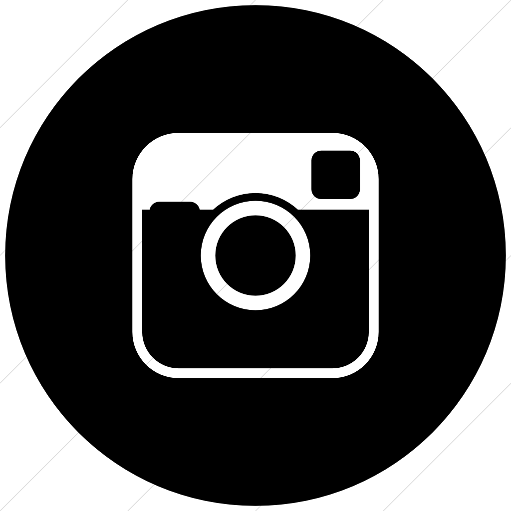 Black and White Circle Instagram Icon
