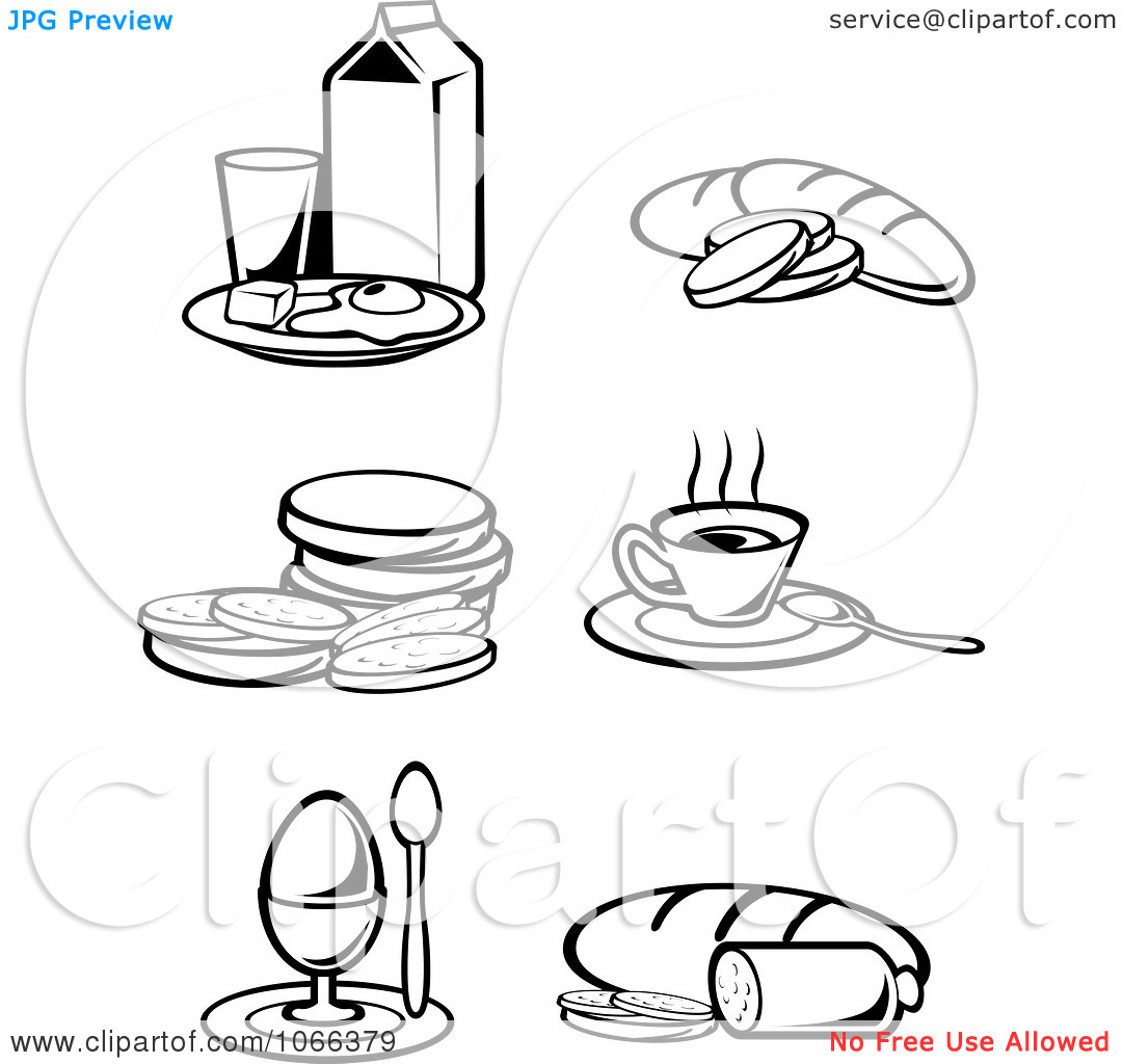 Black and White Food Clip Art