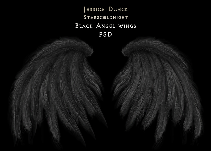 Black Angel with Wings