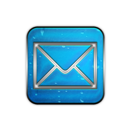Blue Email Square Icon