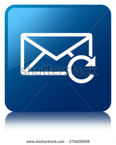 Blue Square Refresh Button Icon