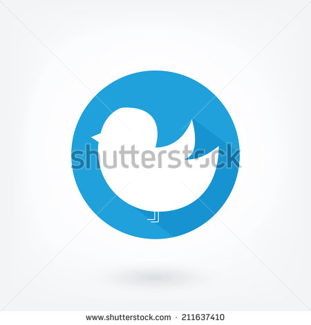 Blue Twitter Bird Icon Circle
