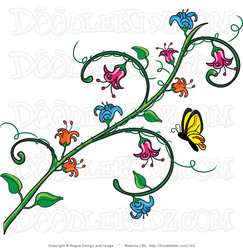 Butterfly Vine Clip Art