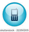 Button Cell Phone Icon Blue
