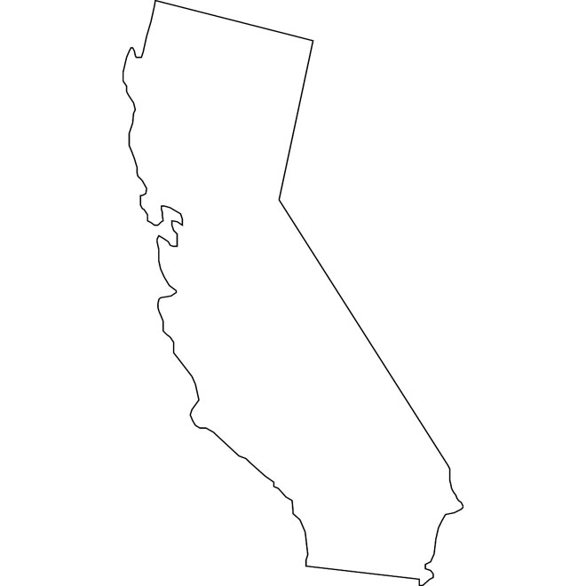 California State Outline Vector
