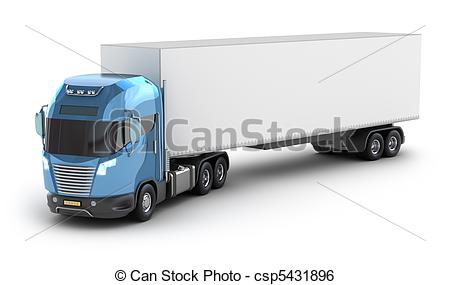 Cargo Container Truck Clip Art