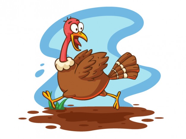 Cartoon Turkey Running