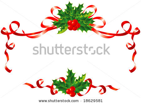 Christmas Ribbon Border Clip Art