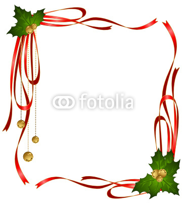 Christmas Ribbon Frames Clip Art