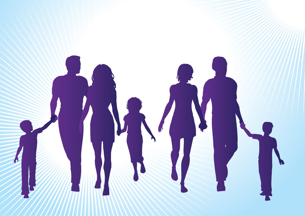 Church Family Silhouette Clip Art