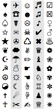 Cool Computer Symbols
