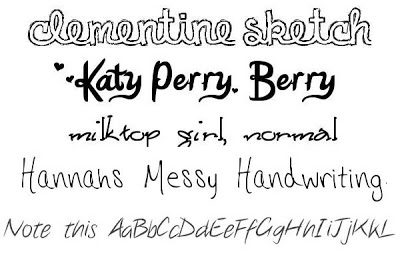 Creative Handwriting Fonts