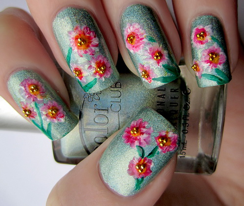Cute Flower Nail Art