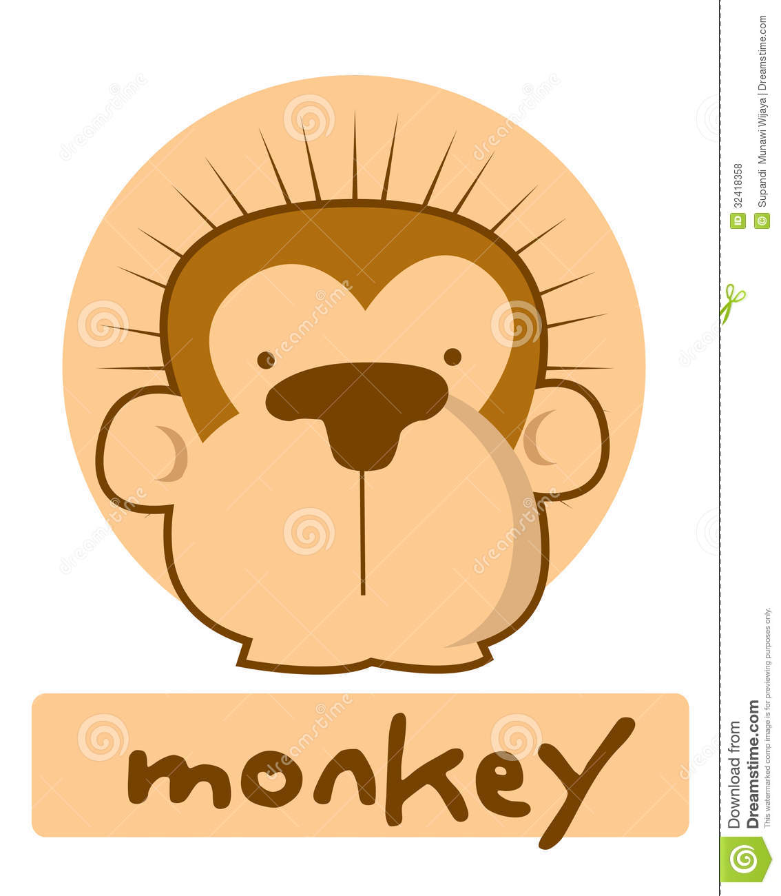 Cute Monkey Birthday Card