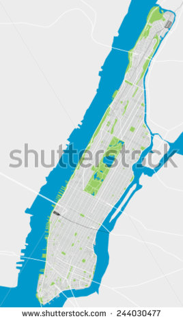 Detailed Map of Manhattan New York