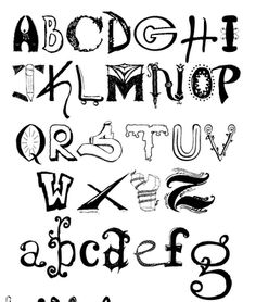 Easy and Cool Fonts Alphabet