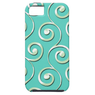 Elegant Silver Swirl iPhone Case