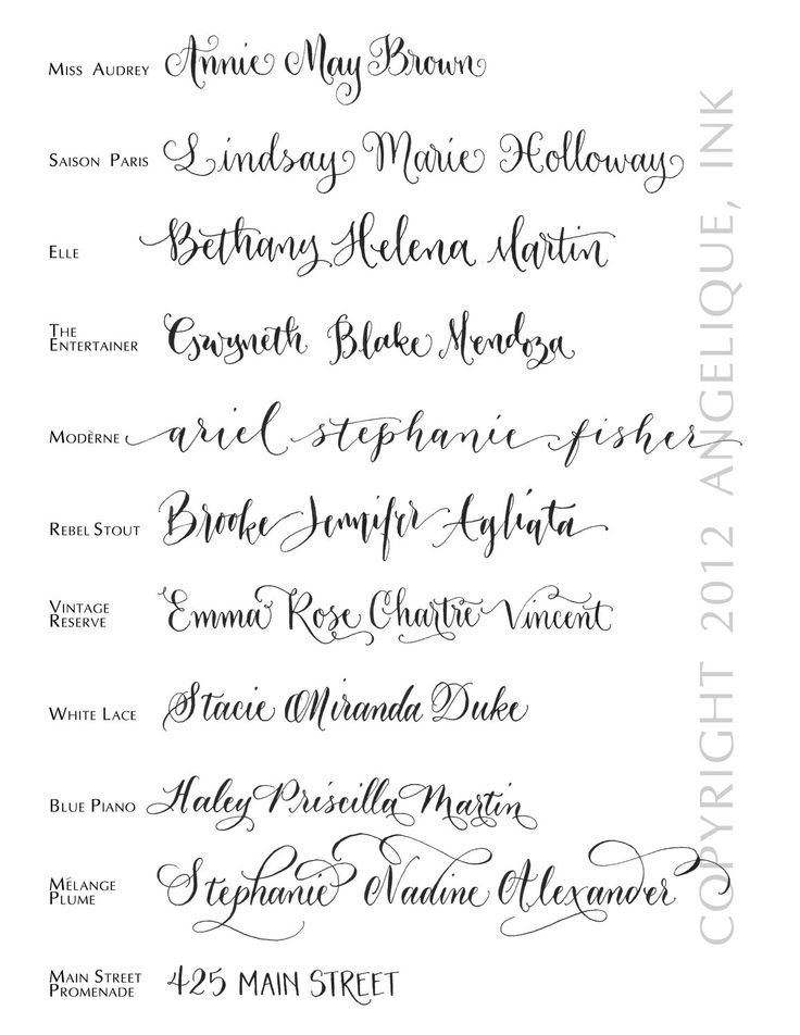 Envelope Hand Addressing Calligraphy Fonts