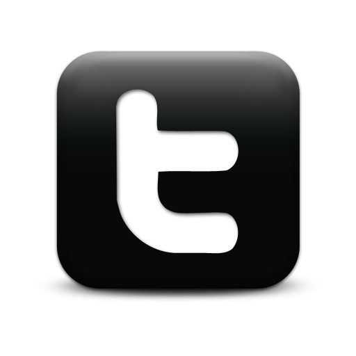 Facebook Twitter Icons Black and White
