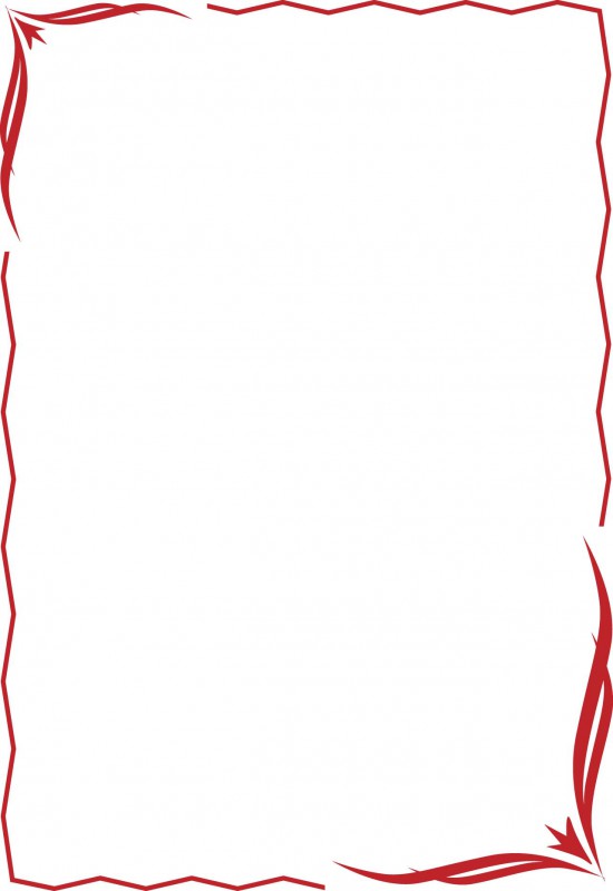 Fancy Red Ribbon Border