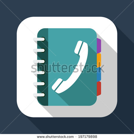 Flat Icon Phone Book