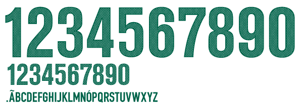 Football Jersey Number Font