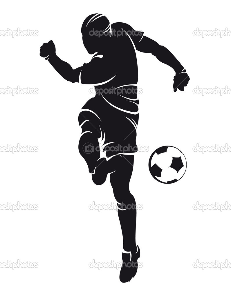 Football Player Silhouette Vector Art